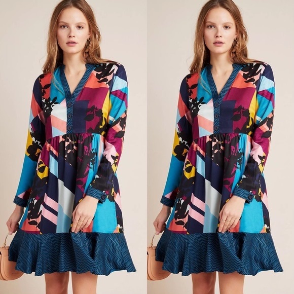 Anthropologie Gillian Abstract Shirtdress x Maeve - Picture 6 of 7